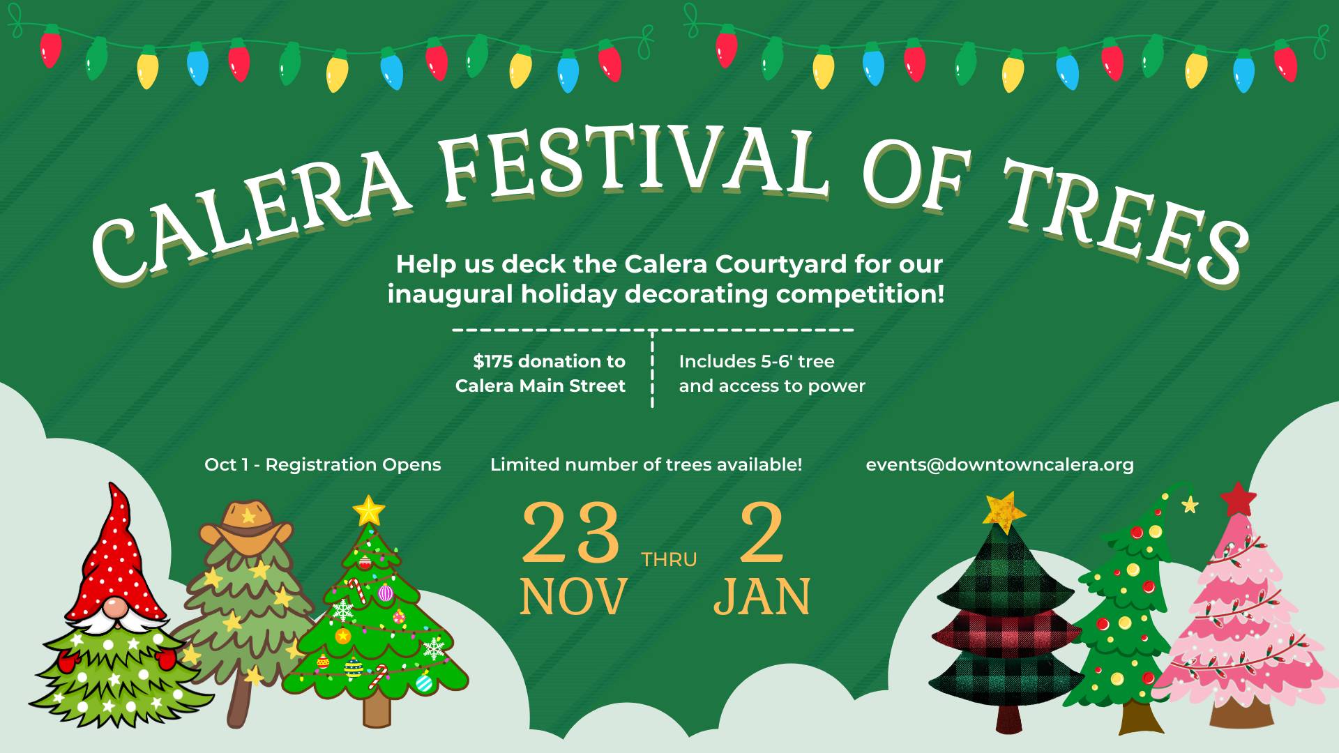 Calera Main Street Festival of Trees 2024