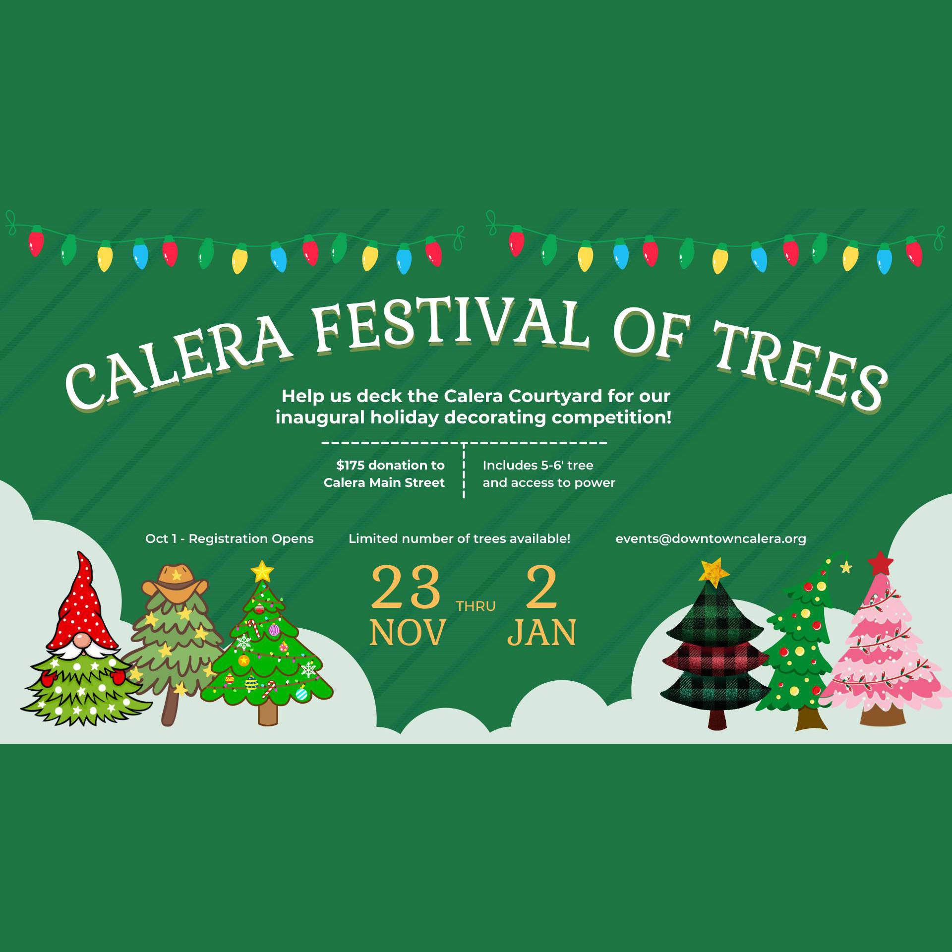 Calera Main Street Festival of Trees 2024