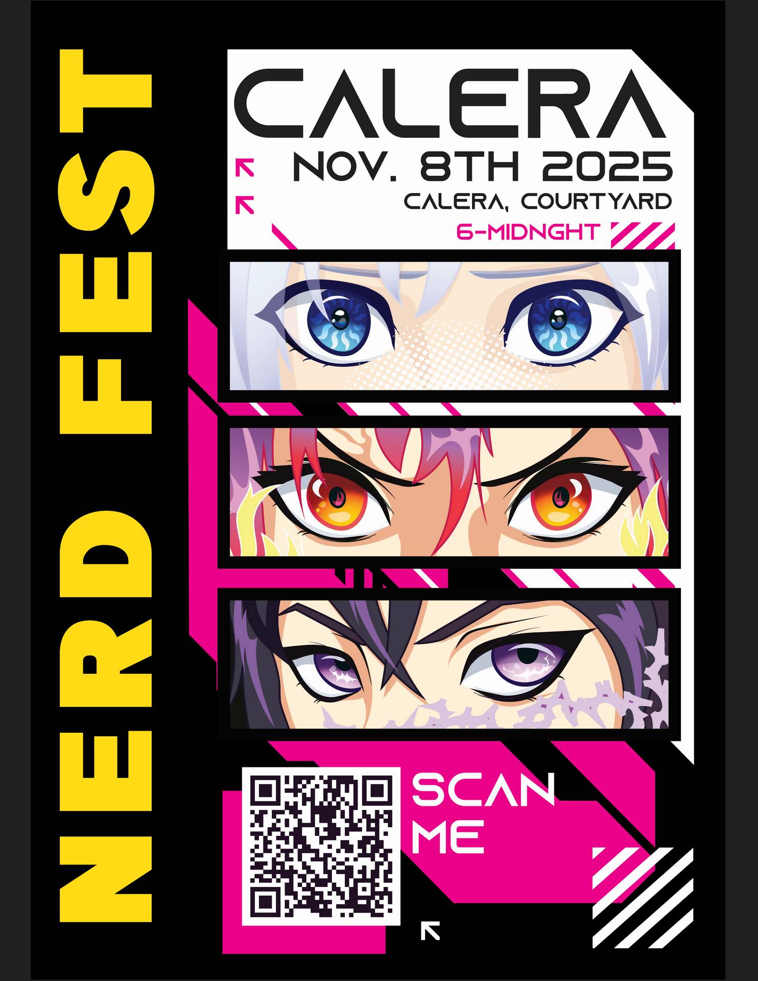 Calera Nerd Fest 2025_Eyes_flyer