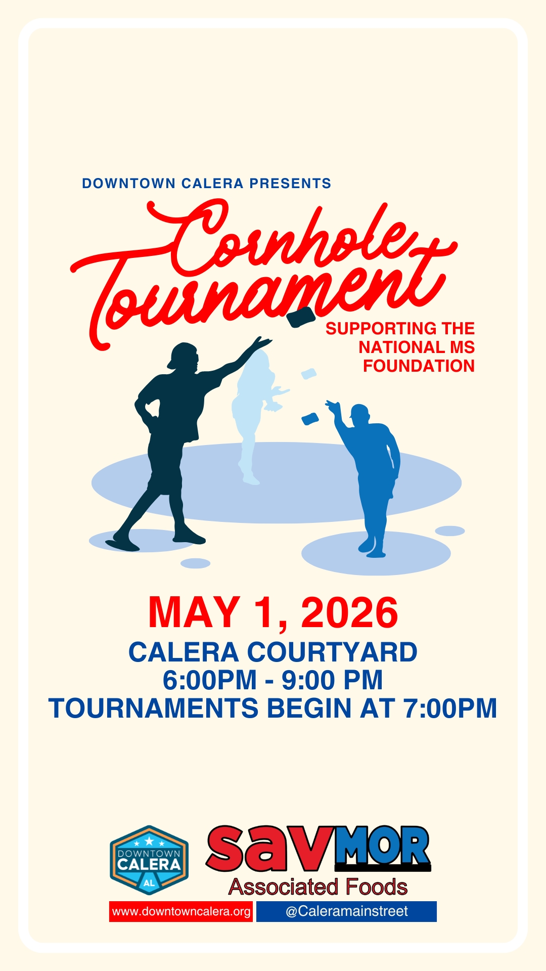 First Friday May 1 2026 Cornhole Tournament - Calera Main Street