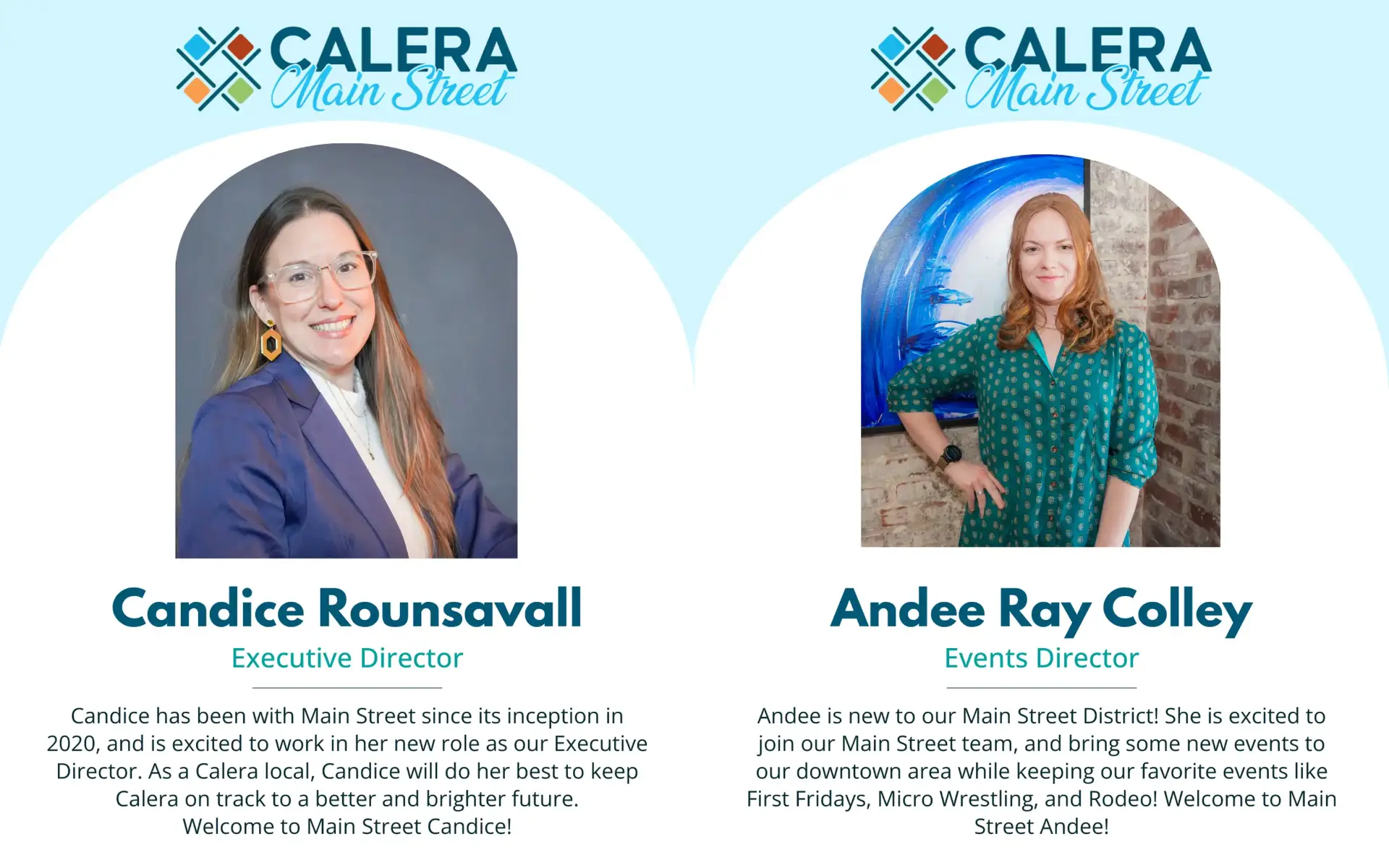 Welcome Candice & Andee Ray to Calera Main Street